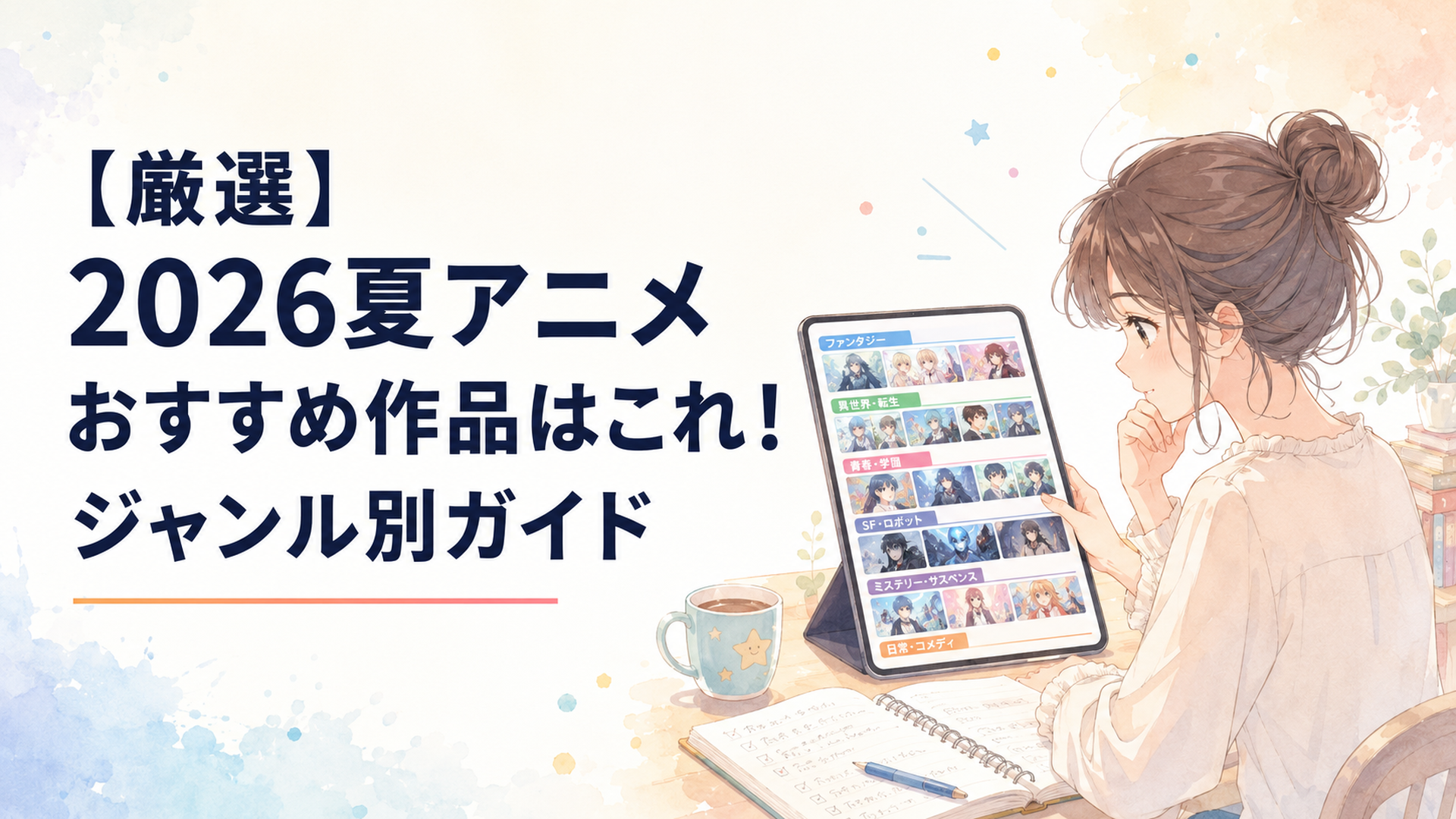 2026夏アニメの注目作をジャンル別に見比べる読者