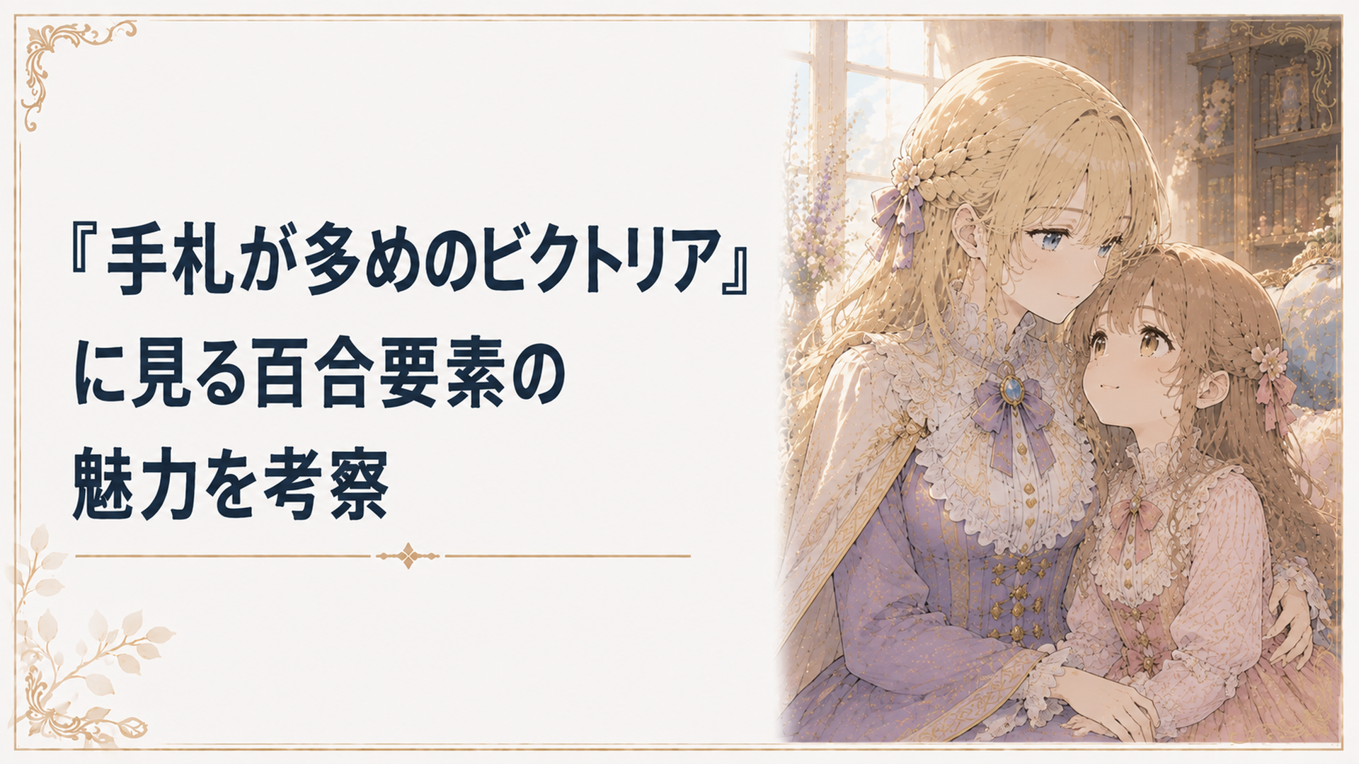 元工作員の女性と幼い少女が寄り添う、あたたかな百合的雰囲気の一場面